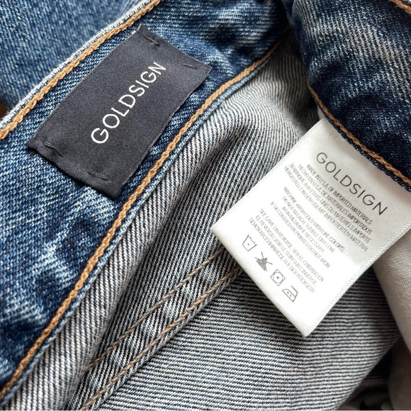 Goldsign NWT The Peg Palmer High-Waisted Blue Jeans Sz 29 - Picture 5 of 9